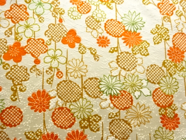  菊模様小紋着物